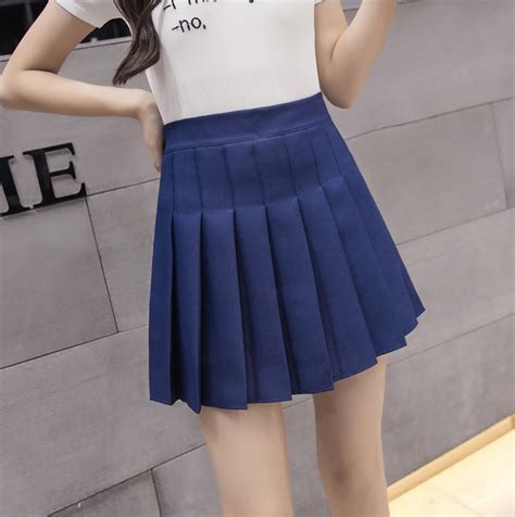 x84527a korean hot beautiful girls ladies women short pleated skirt
