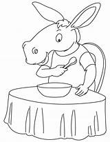 Mule Soup Having Coloring sketch template