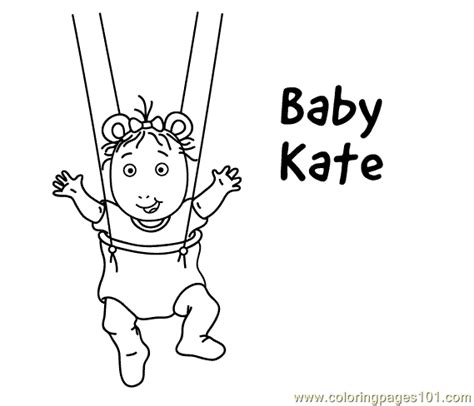 coloring pages baby kate coloring cartoons arthur  printable
