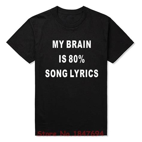 summer style  brain   song lyrics  shirt funny present  singing  shirt men