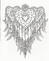 Catcher Dream Coloring Pages Dreamcatcher Printable Drawing Heart Adults Simple Mandala Adult Print Tattoo Drawn Getdrawings Color Getcolorings Description Lovely sketch template