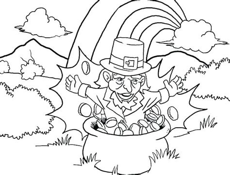 rainbow  pot  gold coloring pages  getcoloringscom