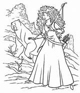Coloring Colorare Da Merida Ribelle Stampare Pages Disegni Cloak Princess Cottage Mother Her Brave Di Elinor Comb Queen Hair Wander sketch template