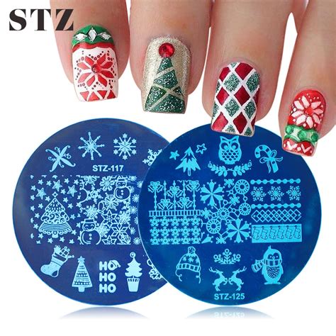 stz christmas nail art stamping plates snowflakes dreamcather star design nail stamp template