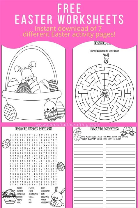 easter activity sheets printable
