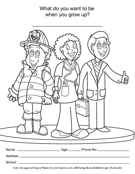 career day coloring pages sketch coloring page