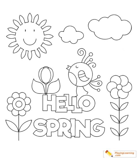 coloring pages  kids spring