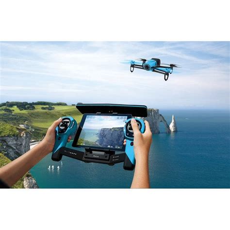 parrot bebop drone quadcopter  skycontroller bundle blue drones shashinki