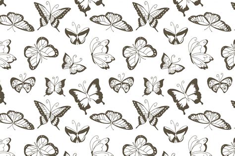 seamless butterfly pattern vector butterfly pattern   draw