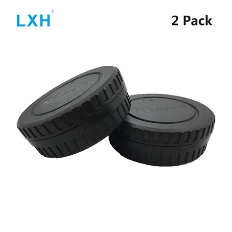 lxh lc n1 black camera front body cap rear lens cap cover kit for nikon