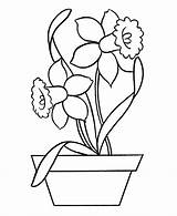 Coloring Easy Pages Kids Flowers sketch template