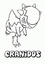 Coloring Cranidos Pokemon Pages Rock Color Jirachi Print Comments Hellokids sketch template