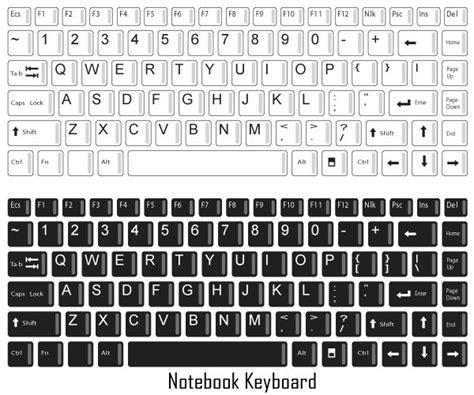 notebook keyboard vector  image computer keyboard paper toys