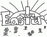 Coloring Easter Pages Religious Printable Christian Popular sketch template