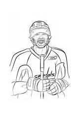 Hockey Ovechkin Coloring Nhl Pages Alex Kevin Printable Durant Messi Sport Color Drawing Brady Clipart Sports sketch template