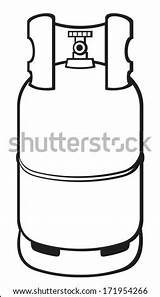 Gas Cylinder Propane Vector Stock Shutterstock Preview sketch template