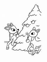 Rudolph Reindeer Rudolf Nosed Renifer Kolorowanki Bestcoloringpagesforkids sketch template