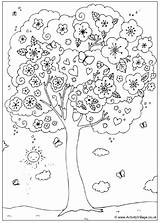 Colouring Blossom Tree Coloring Become Member Log sketch template