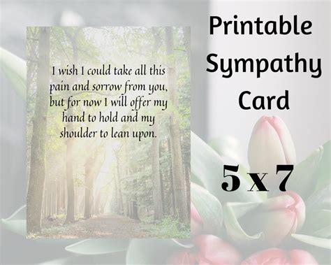 printable sympathy card    etsy