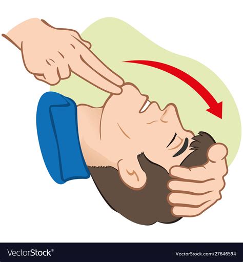 resuscitation cpr clearing breathing royalty  vector