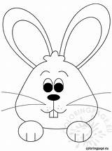 Bunny Easter Coloring Window sketch template