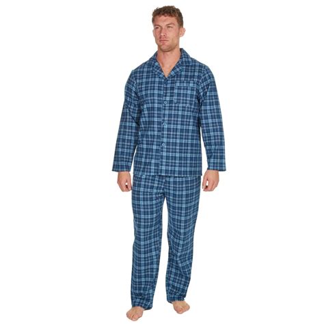 mens traditional pure  cotton pyjamas winter warm flannel  xl pjs ebay