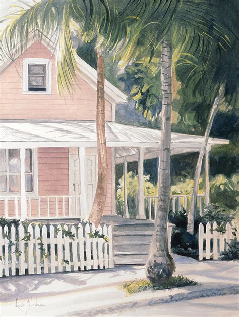 Pink House Painting By Lucie Bilodeau Fine Art America