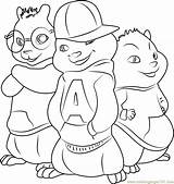 Alvin Chipmunks Chipmunk Colorir Esquilos Ardillas Geniales Coloringonly Coloringpages101 sketch template