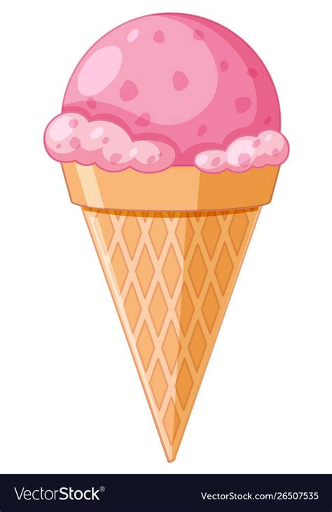 pink ice cream cone royalty  vector image vectorstock