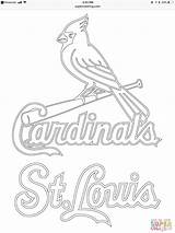 Cardinals Coloring Louis St Arizona Football Baseball Pages Shirts sketch template