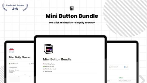 mini button bundle productivity template