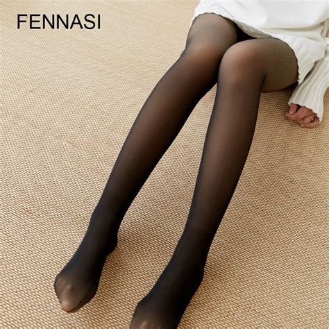 fennasi sexy warm black women tights winter leg warmer women pantyhose