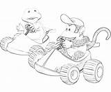 Kong Diddy Coloring Pages Donkey Racing Country Returns Mario Color Getcolorings sketch template