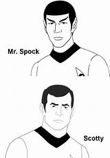 Trek Coloring Star Pages Spock Tas Template sketch template