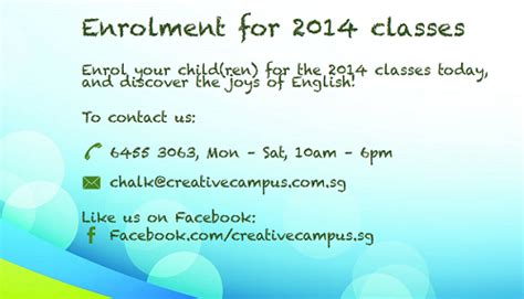 Enrol For Holiday English Classes At Creative Campus Singapore