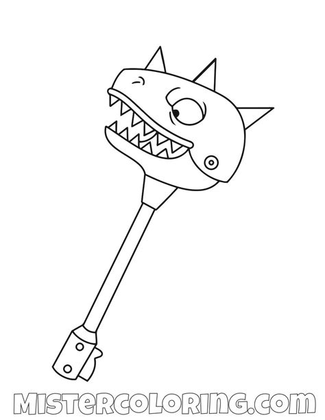 bitemark pickaxe fortnite coloring page coloring pages  kids