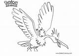 Fearow Pokemon Coloring Pages Printable Kids sketch template