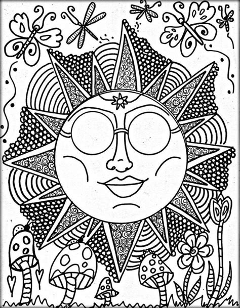 pin  coloring pages trippy
