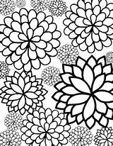 Flower Coloring Pages Printable Sheets Pattern Fairy Garden Print Book sketch template