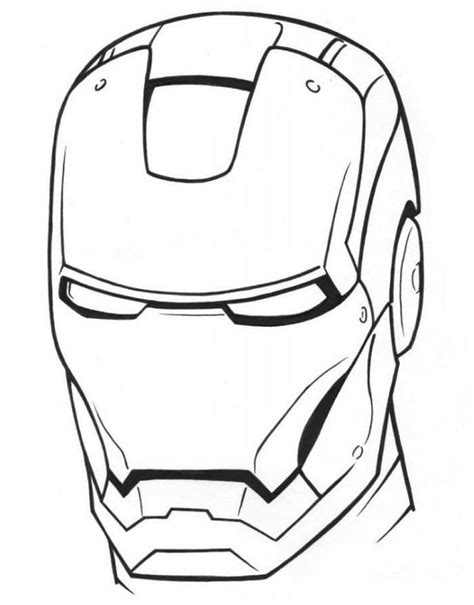 iron man mask coloring page  printable coloring pages  kids
