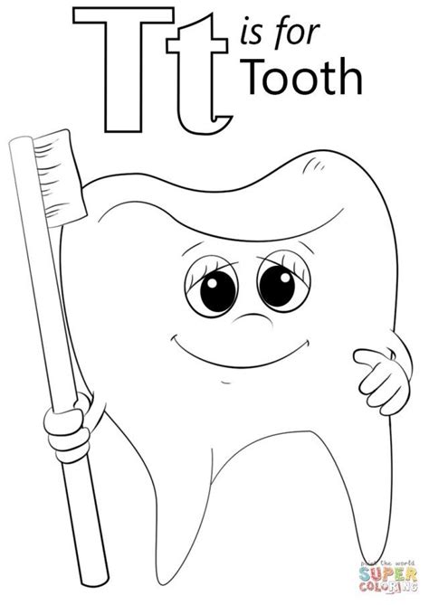 tooth printable coloring pages