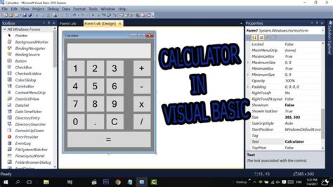 calculator  visual basic   codes youtube