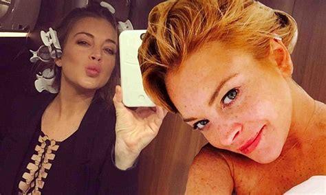 lindsay lohan posts risque selfie in bed in the midst of movie acting