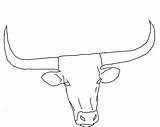 Cow Coloring Longhorn Pages Texas Head Drawing Printable Steer Face Cattle Color Clipart Bull Outline Horns Cartoon Draw Drawings Long sketch template
