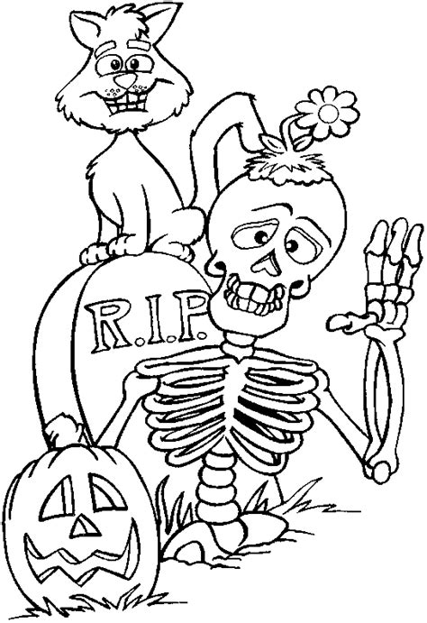 skeleton wake  coloring page  printable coloring pages  kids