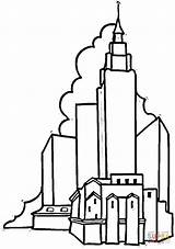 Coloring Building Pages Skyscraper Buildings State Houses Empire Apartment Drawing Clipart Capitol Cliparts School Part Getcolorings Printable Colorings Getdrawings Designlooter sketch template