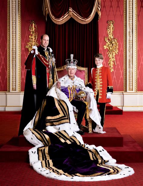 coronation photo shows king charles  prince william  prince