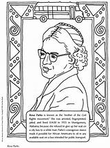 Coloring Rosa Parks Pages Printable Popular Color sketch template