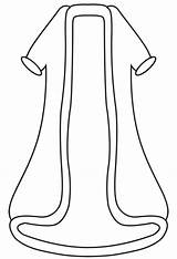 Robe Clipart Robes Cliparts Clipground Library Line sketch template
