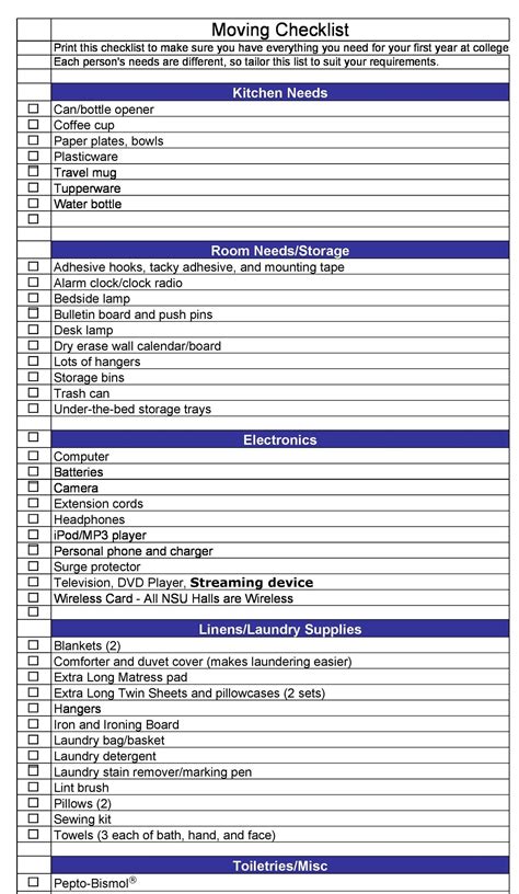 great moving checklists checklist  moving   template lab